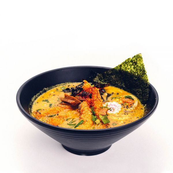 Ramen curry con gambas